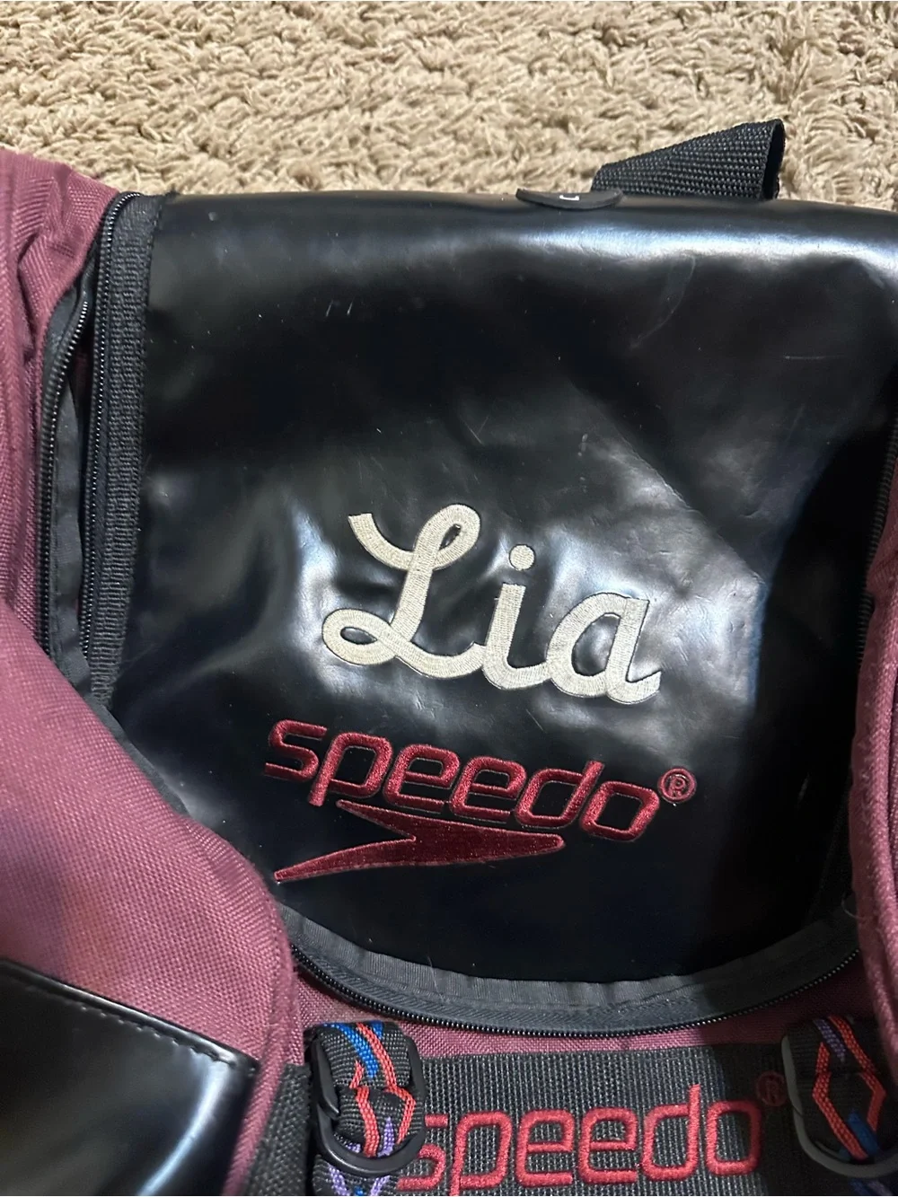 Vintage Speedo “triple tribal” backpack 90s